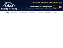 Tablet Screenshot of candcfamilyroofing.com